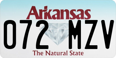 AR license plate 072MZV