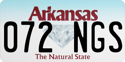 AR license plate 072NGS