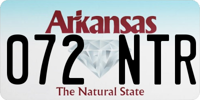 AR license plate 072NTR