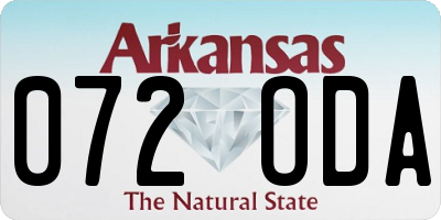 AR license plate 072ODA