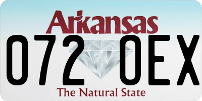 AR license plate 072OEX
