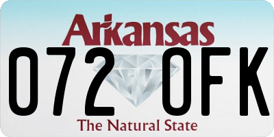 AR license plate 072OFK
