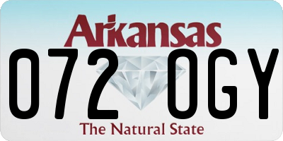 AR license plate 072OGY
