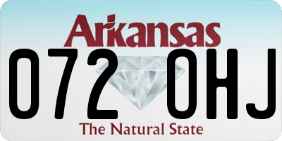 AR license plate 072OHJ