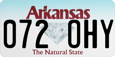 AR license plate 072OHY