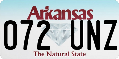AR license plate 072UNZ