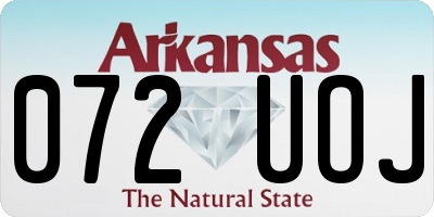 AR license plate 072UOJ