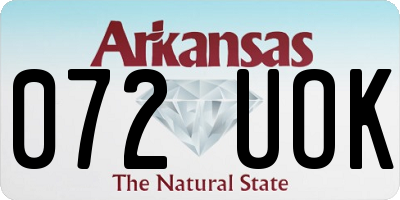 AR license plate 072UOK