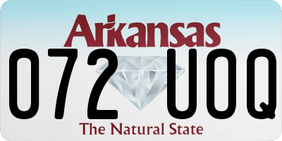 AR license plate 072UOQ