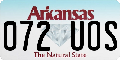 AR license plate 072UOS