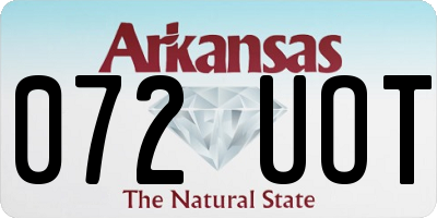 AR license plate 072UOT