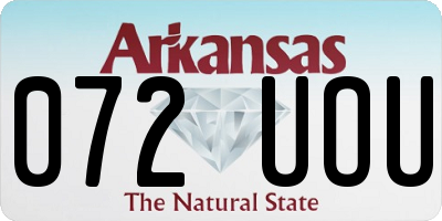 AR license plate 072UOU