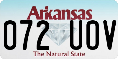 AR license plate 072UOV