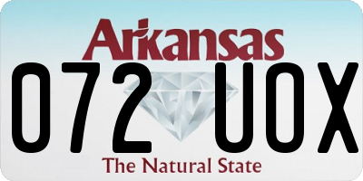 AR license plate 072UOX