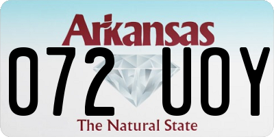 AR license plate 072UOY