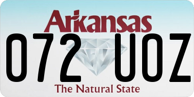 AR license plate 072UOZ