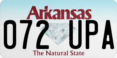 AR license plate 072UPA