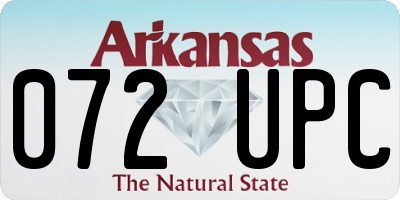 AR license plate 072UPC