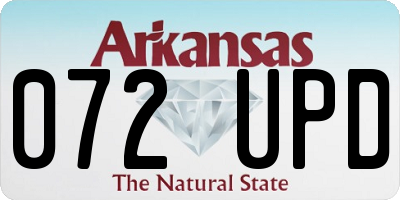 AR license plate 072UPD