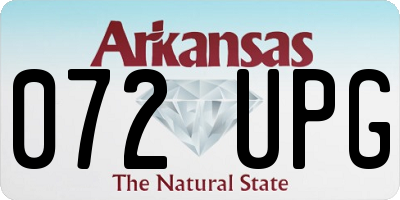 AR license plate 072UPG