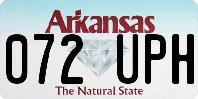 AR license plate 072UPH