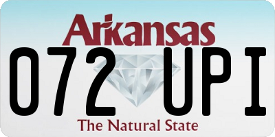 AR license plate 072UPI