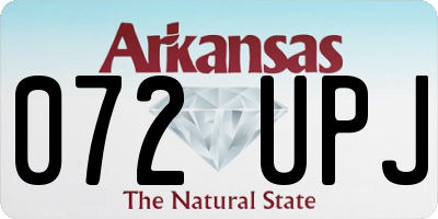 AR license plate 072UPJ
