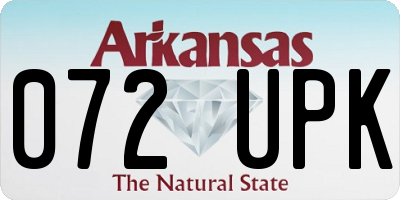 AR license plate 072UPK