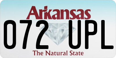 AR license plate 072UPL