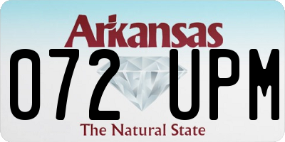 AR license plate 072UPM