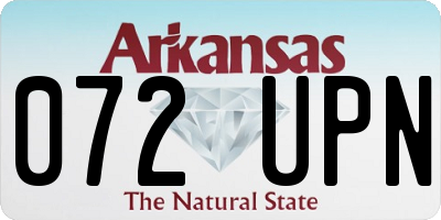 AR license plate 072UPN