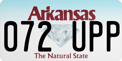 AR license plate 072UPP