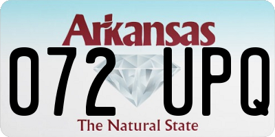 AR license plate 072UPQ