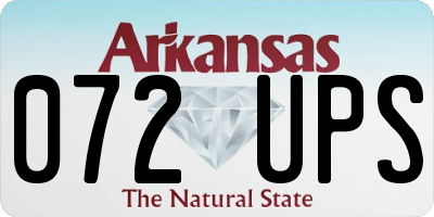 AR license plate 072UPS