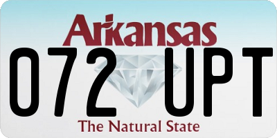 AR license plate 072UPT