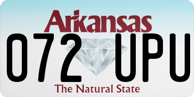AR license plate 072UPU