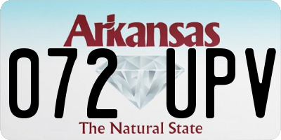 AR license plate 072UPV
