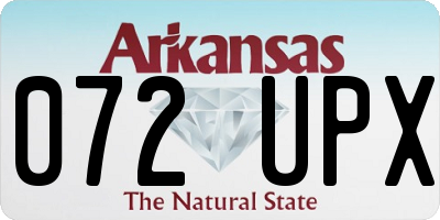 AR license plate 072UPX