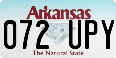 AR license plate 072UPY