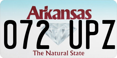 AR license plate 072UPZ