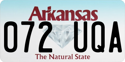 AR license plate 072UQA