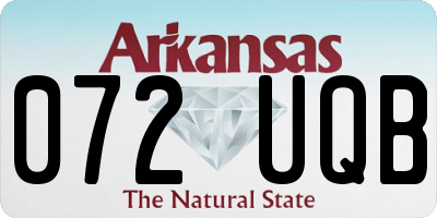 AR license plate 072UQB