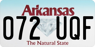 AR license plate 072UQF