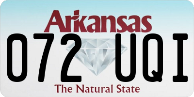 AR license plate 072UQI