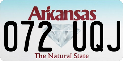 AR license plate 072UQJ