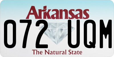 AR license plate 072UQM