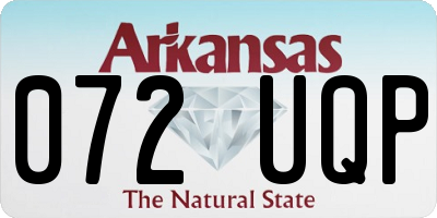 AR license plate 072UQP
