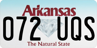 AR license plate 072UQS