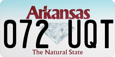 AR license plate 072UQT