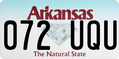 AR license plate 072UQU